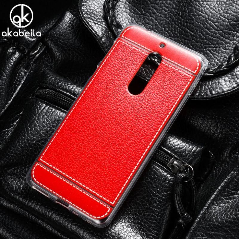 ZZOOI AKABEILA Lembut TPU Ponsel Cover Kasus untuk NOKIA 5 Nokia Heart 5.2 Inch Meliputi Litchi Tas Telepon Shell Back Silicone Hood Perumahan Kulit-Intl