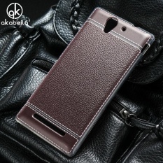 AKABEILA Lembut TPU Ponsel Cover Kasus untuk Sony Xperia C3 D2533 C3 Dual D2502 S55T S55U 5.5 Inch Meliputi Litchi Tas Telepon Shell Back Silicone Hood Perumahan Kulit-Intl