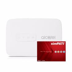 Alcatel MW40 Modem MIFI 4G LTE Bundling Kartu Simpati 14GB - Putih