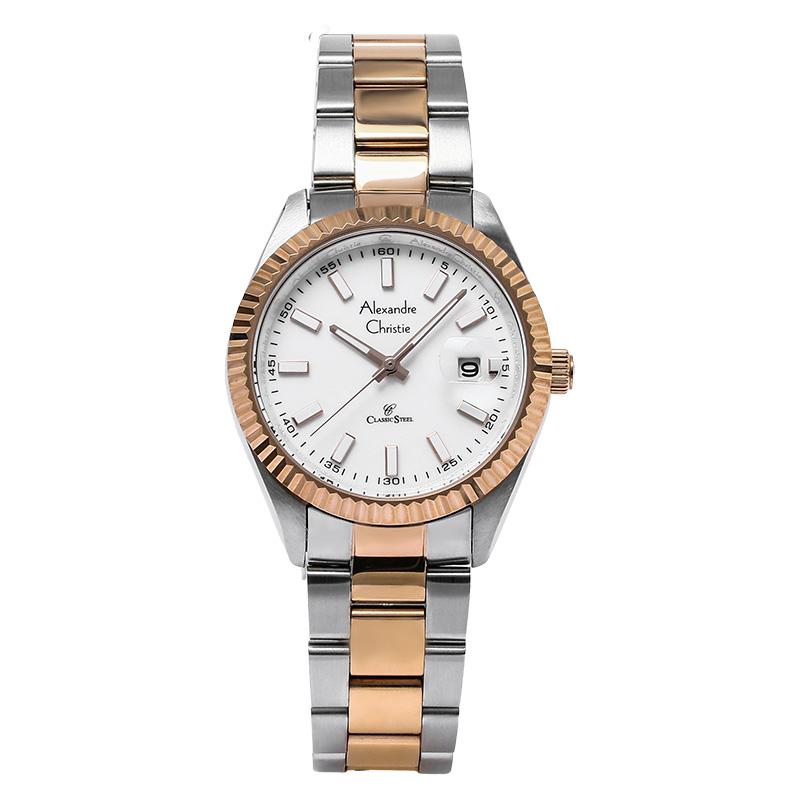 Alexandre Christie AC 5007 LDBTRSL Jam Tangan Wanita Stainless Steel Bracelet