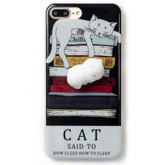Alila Case Squishy Book Pile Cat for iPhone 6 / 6S Casing Squishy - Hitam