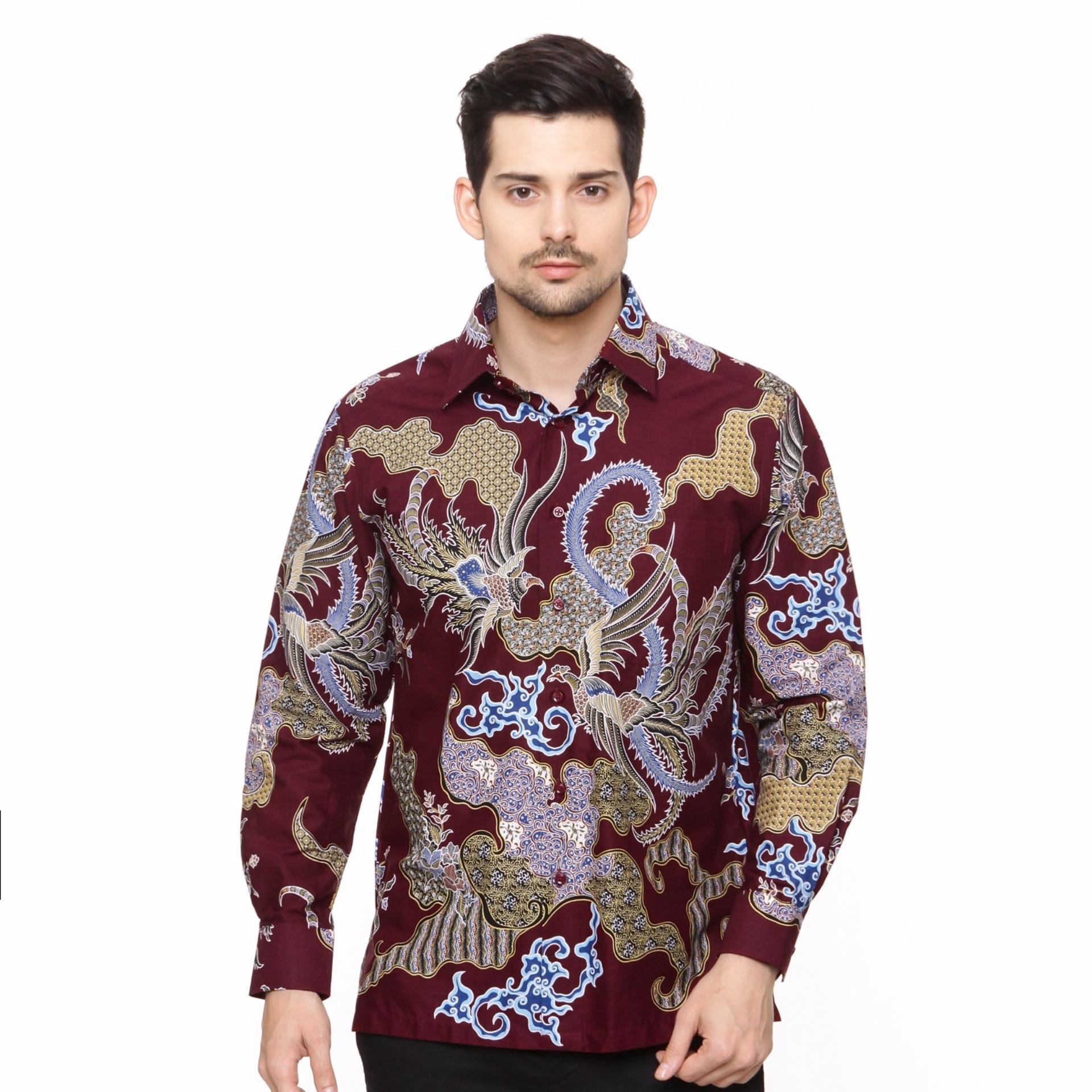 Alisan - Kemeja Batik Panjang - Merah