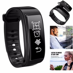 All in 1, Fitness tracker Play Music Answer Calling Microphone Bluetooth TalkBand Heart Rate Monitor Talk Smart Bracelet Sports Listen music Smart Wristband Sleeping Monitor Smart Watch - intl