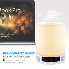 Semua Dalam 1 Romantic Pencahayaan Speaker Bluetooth dengan Kamar Tidur Lampu Meja Touch-Sensitive Control Panel Mendukung TF Kartu Speakerphone Hand-free Panggilan Alarm Clock