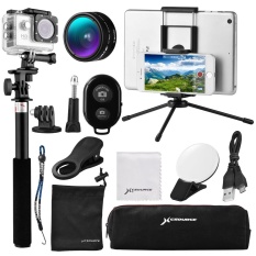 Semua In1 Aksesoris Selfie Stick Tripod Lensa Telepon Travel Kit untuk IPhone 7 XC404-Intl