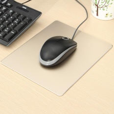 Aluminium Alloy Pad Kecepatan Mousepad Gaming Mat Mouse untuk Macbook Apple HP Dell PC Emas-Intl