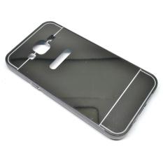 Aluminium Bumper with Mirror Back Cover for Samsung Galaxy J5 2015 - Black