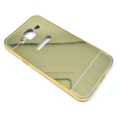 Aluminium Bumper with Mirror Back Cover for Samsung Galaxy J5 2015 - Golden