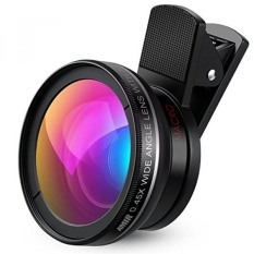 AMIR Universal Profesional HD Camera Lens Kit dengan 0.45X Super Wide Angle Lens + 12.5X Macro Lens, Lensa Ponsel Klip untuk IPhone 6 S/6 Plus/5 S, samsung GALAXY & Kebanyakan Smartphone-Intl