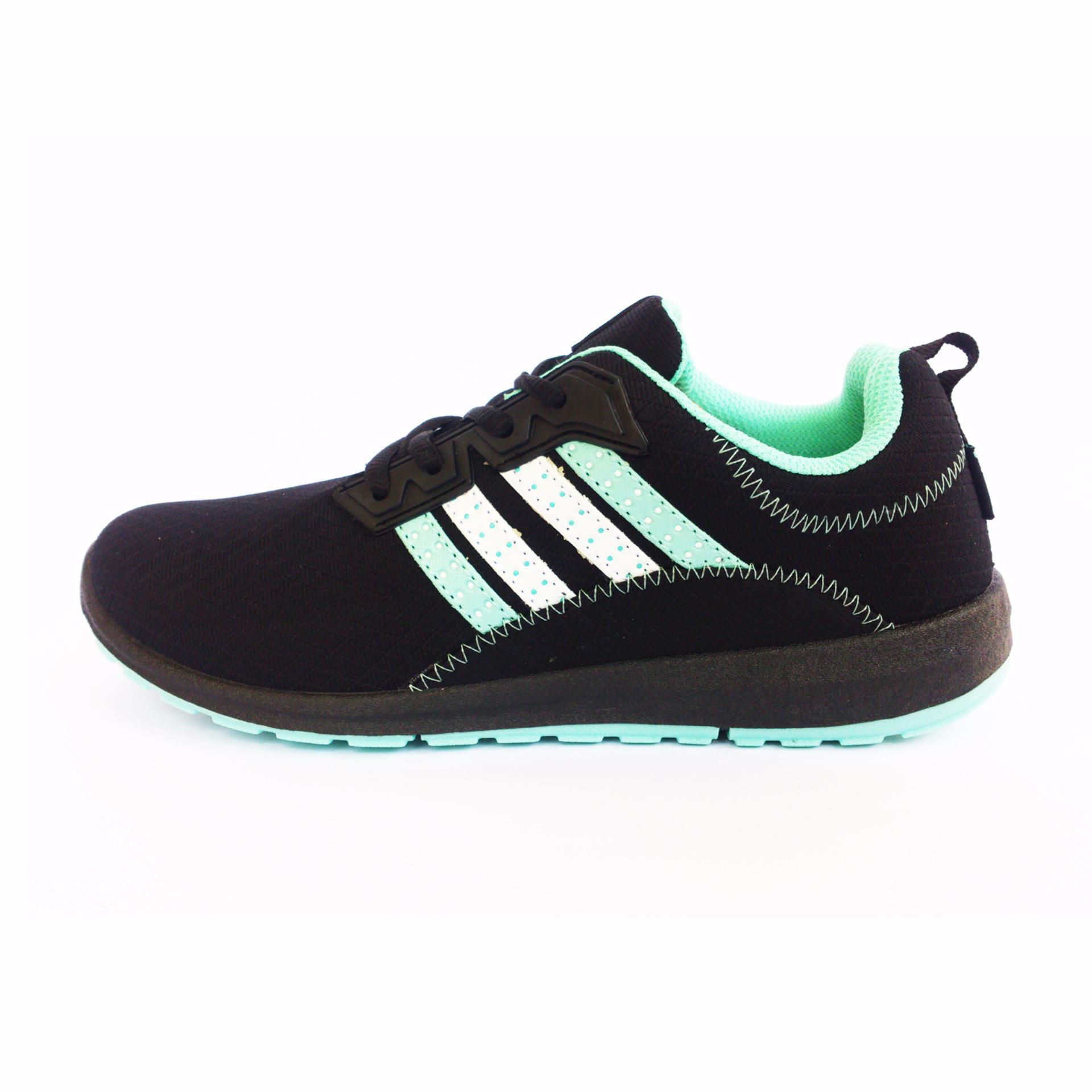 Ando Plano Sepatu Olahraga Wanita Warna Hitam Tosca