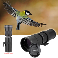 Andoer 420-800 mm F/8.3-16 HD Super tele Manual lensa Zoom dengan T-gunung untuk Canon Nikon Minolta Sony Pentax Olympus DSLR kamera Outdoorfree - Internasional