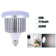 Andoer 50 W 5500 K 72 Manik-manik E27 Socket Photo Video Studio Continuous Daylight Fill-in Softbox Lampu Fotografi Light Bulb untuk DSLR Kamera & Smartphone Shooting-Intl