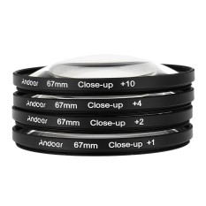 Andoer 67mm Macro Close-Up Filter Set +1 +2 +4 +10 with Pouch for Nikon D80 D90 D7000 Canon Tamron Sigma DSLRs - intl