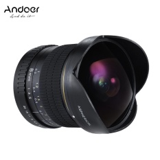 Andoer 8 Mm F/3.5 Andoer Ultra Wide Fisheye Definisi Tinggi Aspherical Circular Lensa untuk Canon Eos Kamera DSLR-Penuh bingkai Kompatibel-Intl