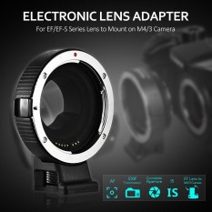Andoer AEF-MFT Lensa Adaptor Dudukan Cincin Fokus Otomatis AF Adalah Stabilisasi Aperture Control untuk Canon EF/EF-S Lensa untuk M4/3 kamera untuk Panasonic GH5 GH3 GH4 GX7 GF5 GF6 GX1 GM untuk Olympus PL5 PL6 OM-D E-M5 E-M1-Intl