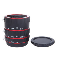 Andoer Colorful Metal TTL Auto Focus AF Extension Tube Ring untuk Canon EOS EF EF-S 60D 7D 5D II 550D Merah
