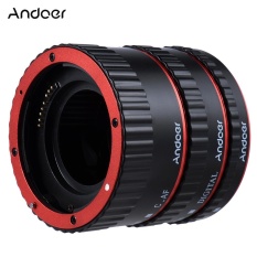 Andoer Colorful Metal TTL Auto Focus AF Extension Tube Ring untuk Canon EOS EF EF-S 60D 7D 5D II 550D Merah-Intl