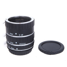 Andoer logam warna-warna-warni TTL AF makro fokus otomatis tabung ekstensi cincin untuk Canon EOS EF-S 60D 7D 5D II 550D Perak