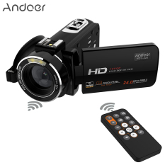 Andoer HDV-Z20 Portabel 1080 P HD Penuh Kamera Video Digital Max 24 Megapiksel 16X Digital Camcorder Menderu 3.0 Inci LCD Layar Sentuhdengan Remote Mengendalikan Diputar Dukungan Koneksi WiFi Unikdesain Sepatu Panas Outdoorfree