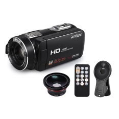 Andoer HDV-Z80 1080 P Full HD 24MP Digital Video Kamera Camcorder dengan 0.39X Sudut Lebar + Lensa Makro Pengendali Jarak Jauh 3