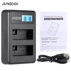 Andoer LP-E8 Isi Ulang Paket Charger 2-Slot Kabel Perlengkapan USB untuk Canon Pemberontak T3i T5i T4i T2i EOS 600D 550D 700D 650D Ciuman X5 X4 Digital SLR Kamera Outdoorfree-Intl