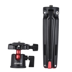 Andoer Mini Handheld Perjalanan Meja Tripod Berdiri dengan Bola Kepala untuk Canon Nikon Sony DSLR Mirrorless Kamera Perekam untuk iPhone X 8 7 Plus 7 S 6 S untuk Samsung Huawei Honor 9 Smartphone untuk GoPro 5-Internasional