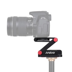 Andoer Baru Z-shaped Aluminium Paduan Lipat Kamera Kamera Perekam Desktop Penahan Cepat Melepaskan Piring Miring Kepala untuk Nikon Canon sony Pentax DSLR Kamera Video Jalur Slider Tripod Pembuatan Film Macrophotography Hitam-Internasional