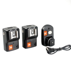 Andoer PT-04GY 4 Saluran Nirkabel Remote Speedlite Pemicu Flash Universal 1 Transmitter & 2 Receiver untuk Canon Nikon Pentax Olympus- internasional