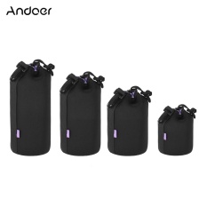 Andoer Shockproof Tahan Air DSLR Lensa Kantong Kit (S + M + L + XL) ekstra Tebal Lembut Tas Pelindung Set Pelindung untuk Perkakas Bertualang Lensa Tamron-Intl