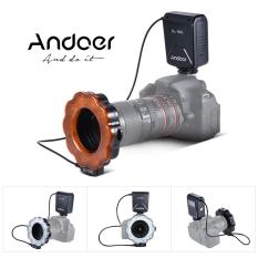 Andoer SL-102C GN15 Macro LED Ring Round Flash Isi Lampu Cahaya Kecerahan Adjustable LCD Display untuk Canon Nikon Pentax Olympus DSLR Camera 40.5mm/52mm/55mm/58mm/62mm/67 MM/72mm/77mm Lensa Studio Fotografi-Intl