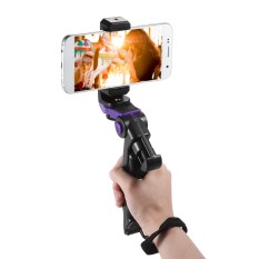 Andoer Universal Mini tripod Ponsel Stand Handheld Penstabil Genggaman dengan Bisa Disesuaikan Smartphone Pegangan Klip Bracket untuk IPhone 7 Plus/7/6 /6 Plus/6 S/untuk Samsung Galaxy S7/S6-Intl