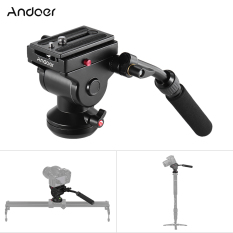 Andoer Tripod Kamera Video Aksi Cairan Hidrolik Penahan Panci Kepala For Panorama Fotografi Canon Nikon Sony DSLR Kamera Camcorder Syuting Film-International