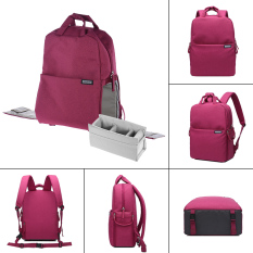 Andoer Tahan Air Shockproof Tas Kamera DSLR Fotografi Video Backpack Leisure Shoulder Tas untuk Nikon Canon Pentax Sony Kamera W/Rain Cover Outdoorfree