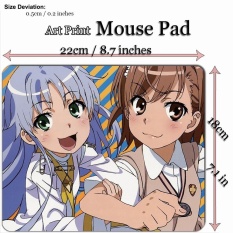 Anime Art Print Mouse Pad Mat (22*18 Cm) untuk A205 Misaka Mikoto dan Meigo Arisa-Toaru Kagaku No Railgun-Intl