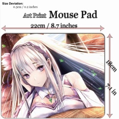 Anime Seni Cetak Alas Mouse Mat (22*18 Cm) untuk A917 Zero Kara Hajimeru Isekai Seikatsu Emilia-Intl