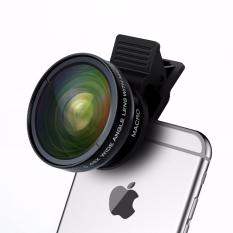 Apexel Lensa Super Wide Angle Lens 0.45x + Macro 12.5x for Smartphone - Black