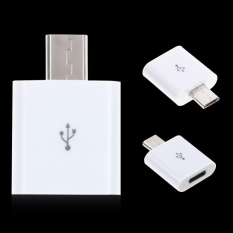 Apple 8Pin Female Ke MICRO B USB Male Konektor Adaptor untuk Samsung Galaxy HTC (Putih)-Intl