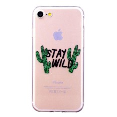 Bulan Case untuk Apple iPhone 8/iPhone 7 Case Lucu Desain Bumper Transparan TPU Lembut Case Karet Pelindung Silikon Cover (seperti Yang Ditunjukkan) -Intl