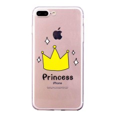 Bulan Case untuk Apple iPhone 8 Plus/iPhone 7 Plus Case Lucu Desain Bumper Transparan TPU Lembut Case Karet Pelindung Silikon cover (Seperti Yang Ditunjukkan) -Intl