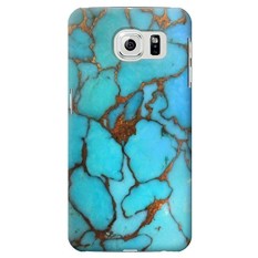 Aqua Turquoise Gemstone Graphic Printed Case Cover For Samsung Galaxy S6 Edge