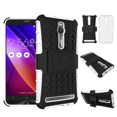 Armor Perlindungan 2in1 [Lembut TPU dan Keras PC] Fungsi Dudukan Casing Ponsel untuk Asus ZenFone 2 ZE551ML ZE550ML 5.5