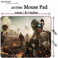 Art Print Game Mouse Pad Mat (22*18 Cm) untuk WG276 Medan Perang-Intl