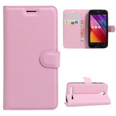 Karena Saat Case untuk Asus Zenfone Pergi ZC451TG 4.5 Inch PU Kulit Case Lipat Penyangga Sarung Slot Kartu Dompet- internasional