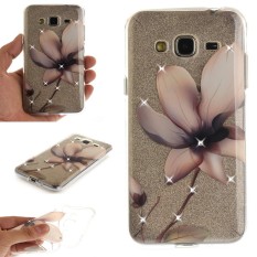 Karena Saat Case untuk Samsung Galaksi J3 (2016) j310Bling Berlian Buatan Lembut TPU Anti Gores Pelindung Sarung-Internasional