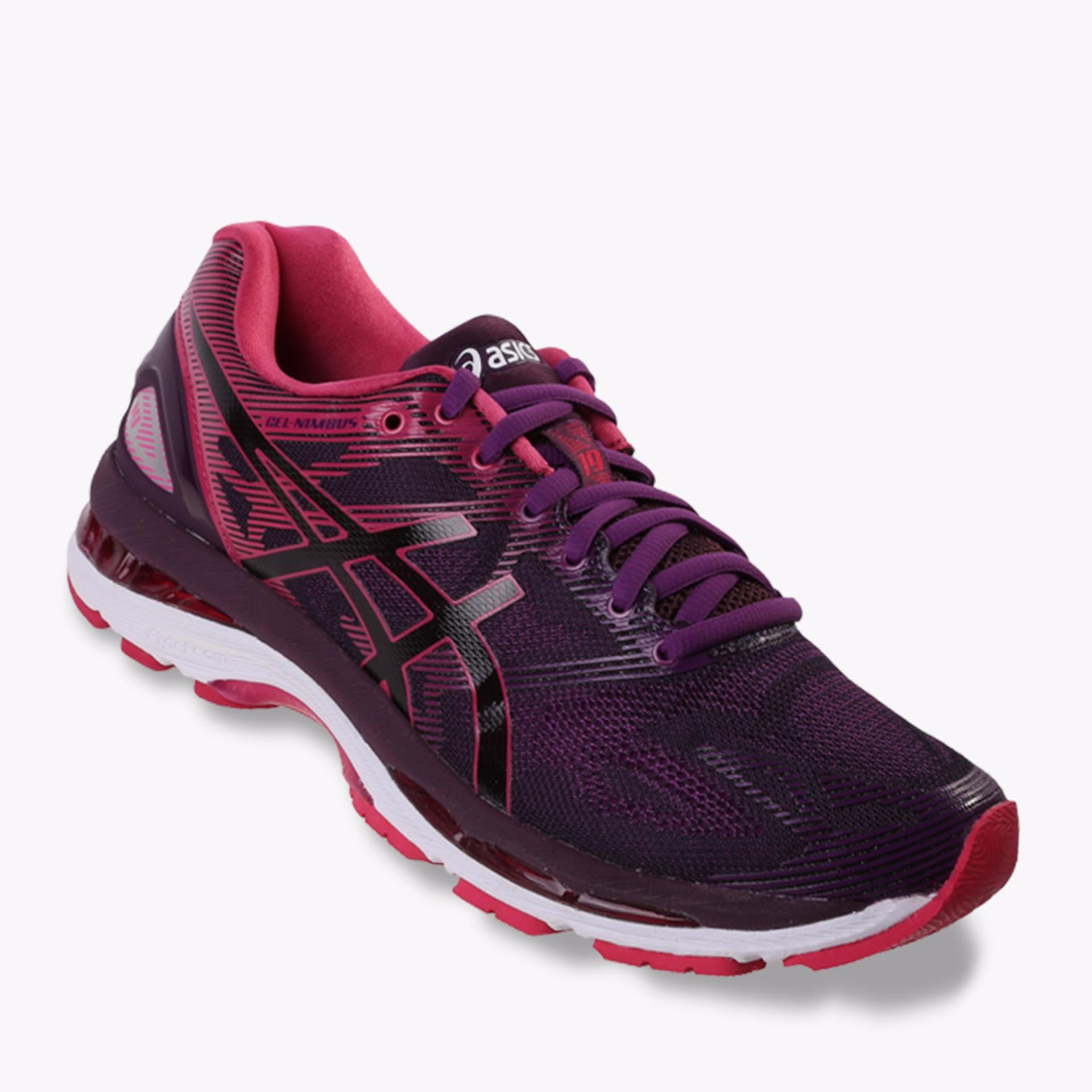 Asics Gel-Nimbus 19 Women's Running Shoes - Standard Wide - Ungu