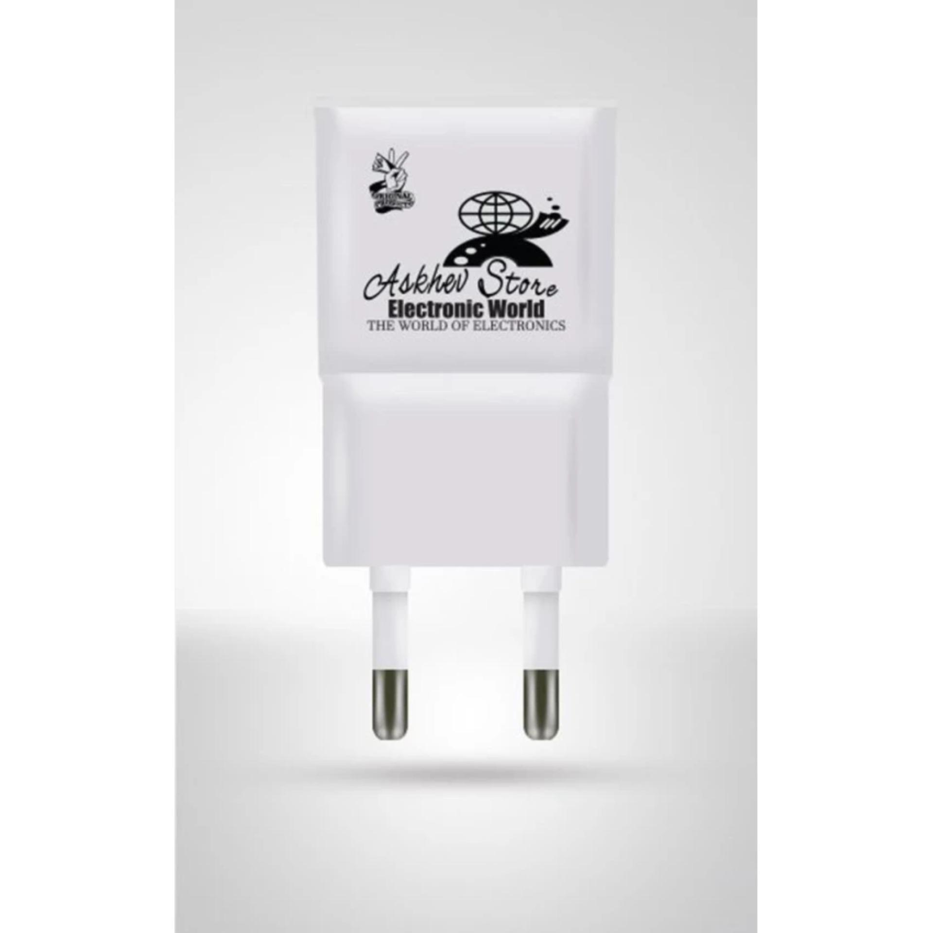 Askhev Travel Charger Fast Charging for All Smartphone samsung xiaomi asus oppo lenovo dll - Putih