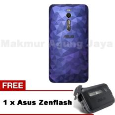 Asus Illusion Case Zenfone 2 ZE551ML - Blue/ Biru + Free ASUS Zenflas