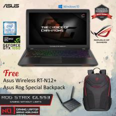 Asus ROG STRIX GL553VD-FY280T With Intel Core i7-7700HQ Nvidia GTX1050 4GB GDDR5 8GB RAM DDR4 1TB HDD + Windows 10 + Free Asus Wireless RT-N12+ + Asus Rog Special Backpack Garansi Resmi 2 Tahun