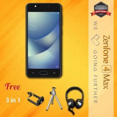 Asus Zenfone 4 Max ZC520KL 4G 3/32 13MP + 5MP + 8MP Android N + Free Mini Tripod + Holder U + Headphone Garansi Resmi