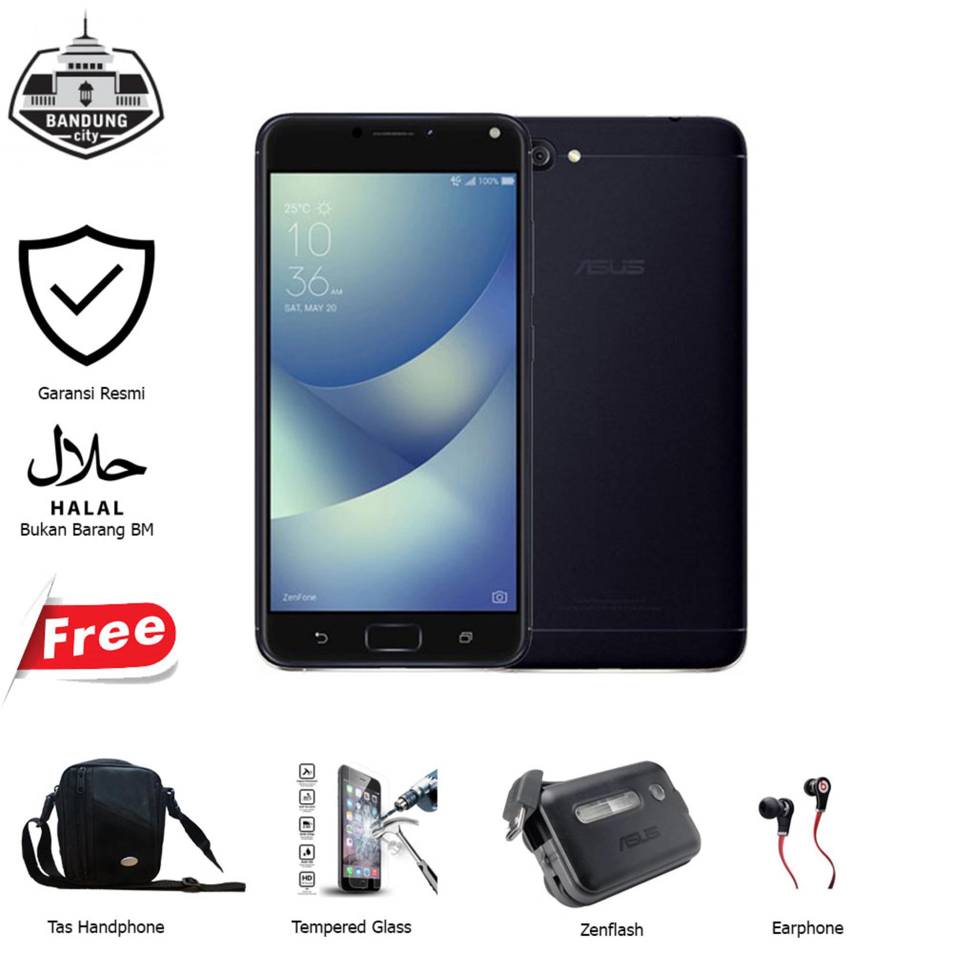 Asus Zenfone 4 Max ZC520KL 4G 3/32 13MP Black Garansi Resmi Free 4 Item